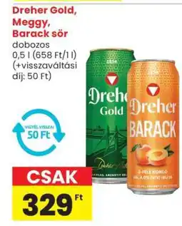 Spar Market Dreher Gold, Meggy, Barack sör ajánlat