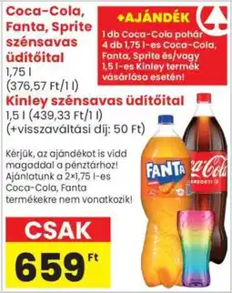 Spar Market Coca-Cola, Fanta, Sprite szénsavas üdítőital ajánlat