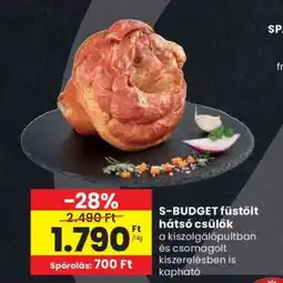 Spar S-BUDGET füstölt hátsó csülök ajánlat