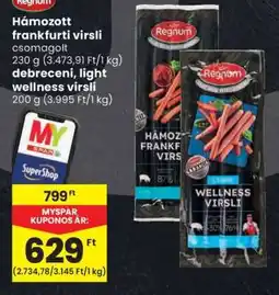 Spar Hámozott frankfurti virsli csomagolt / debreceni, light wellness virsli ajánlat