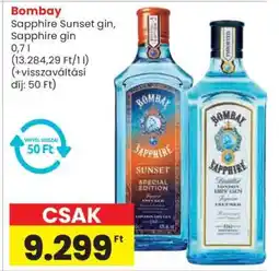 Spar Bombay Sapphire Sunset gin, Sapphire gin ajánlat