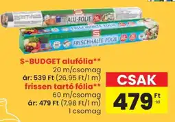 Spar S-BUDGET alufólia ajánlat