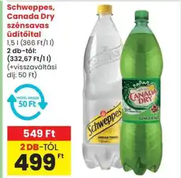 Spar Schweppes, Canada Dry szénsavas üdítőital ajánlat