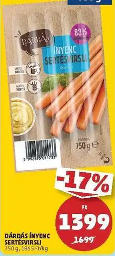 PENNY DÁRDÁS ÍNYENC SERTÉSVIRSLI ajánlat