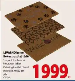 Lidl LIVARNO HOME Kókuszrost lábtörlő ajánlat