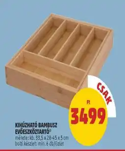 PENNY Kihúzható bambusz evőeszköztartó ajánlat