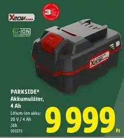 Lidl PARKSIDE Akkumulátor, 4 Ah ajánlat