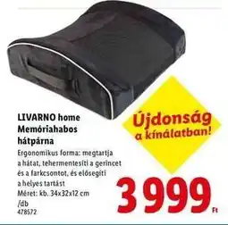 Lidl LIVARNO home Memóriahabos hátpárna ajánlat