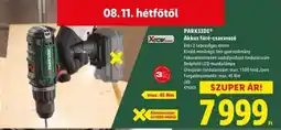 Lidl PARKSIDE Akkus fúró-csavarozó ajánlat