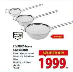 Lidl LIVARNO home Szűrőkészlet ajánlat