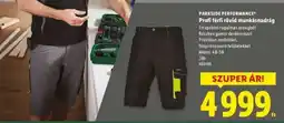 Lidl PARKSIDE PERFORMANCE Profi férfi rövid munkásnadrág ajánlat