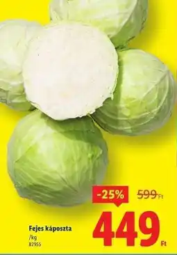 Lidl Fejes káposzta ajánlat