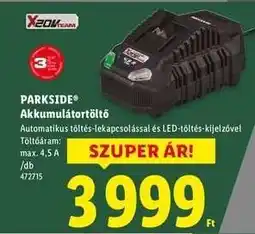 Lidl PARKSIDE Akkumulátortöltő ajánlat