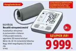 Lidl Sanitas Beszélő vérnyomásmérő ajánlat