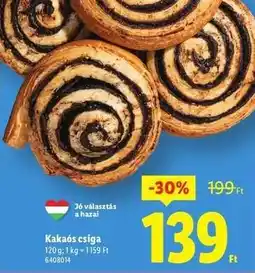 Lidl Kakaós csiga ajánlat