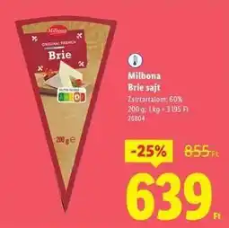 Lidl Milbona Brie sajt ajánlat