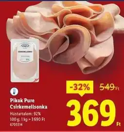 Lidl PIKOK PURE Csirkemellsonka ajánlat