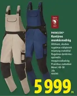Lidl PARKSIDE Kantáros munkásnadrág ajánlat