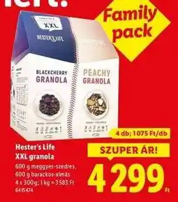 Lidl Hester’s Life XXL granola ajánlat
