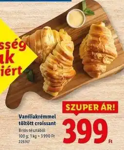 Lidl Vaníliakrémmel töltött croissant ajánlat