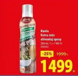 Lidl Kania Extra szűz olívaolaj spray ajánlat