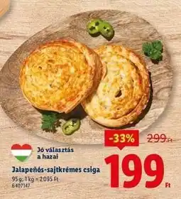 Lidl Jalapeños-sajtkrémes csiga ajánlat