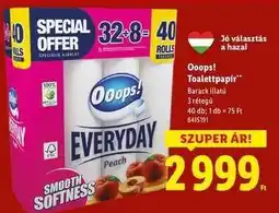 Lidl OOOPS! Toalettpapír ajánlat