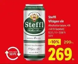 Lidl Steffl Világos sör ajánlat