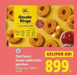 Lidl Chef Select Gouda sajtkarikák panírban ajánlat