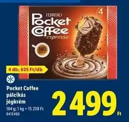 Lidl Pocket Coffee pálcikás jégkrém ajánlat