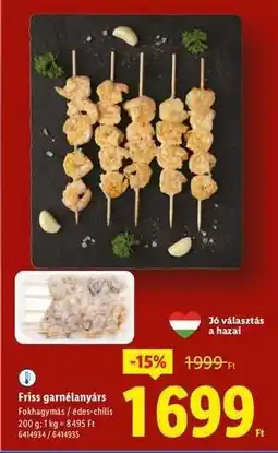 Lidl Friss garnélanyárs ajánlat