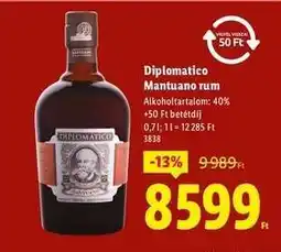 Lidl Diplomático Mantuano Rum ajánlat