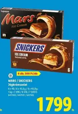 Lidl MARS / SNICKERS Jégkrémszelet ajánlat