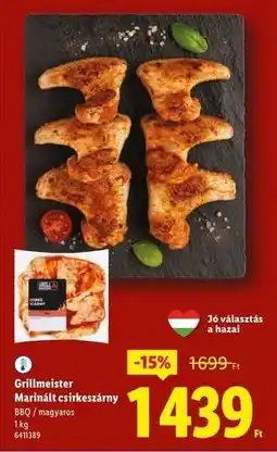 Lidl Grillmeister Marinált csirkeszárny ajánlat