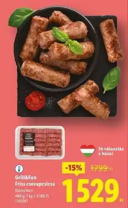 Lidl GRILL&FUN Friss csevapcsicsa ajánlat