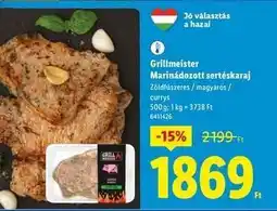 Lidl Grillmeister Marinádozott sertéskaraj ajánlat