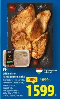 Lidl GRILLMEISTER Pácolt csirkemellfilé ajánlat