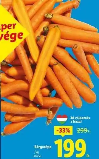 Lidl Sárgarépa ajánlat
