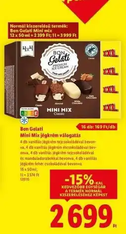 Lidl Bon Gelati Mini Mix jégkrém válogatás ajánlat
