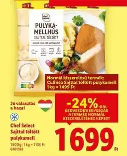 Lidl Chef Select Sajttal töltött pulykamell ajánlat