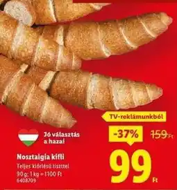 Lidl Nosztalgia kifli ajánlat