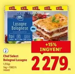 Lidl CHEF SELECT Bolognai lasagne ajánlat