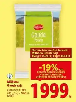 Lidl MILBONA Gouda sajt ajánlat