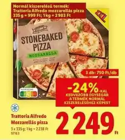 Lidl TRATTORIA ALFREDO Mozzarellás pizza ajánlat