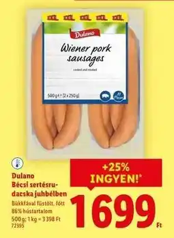 Lidl DULANO Bécsi sertésrudacska juhbélben ajánlat