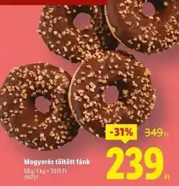 Lidl Mogyorós töltött fánk ajánlat