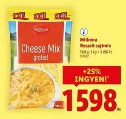 Lidl MILBONA Reszelt sajtmix ajánlat
