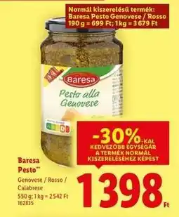 Lidl BARESA Pesto ajánlat