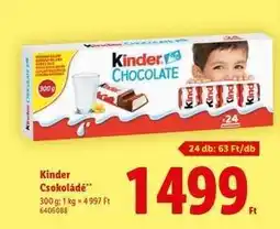 Lidl KINDER Csokoládé ajánlat