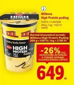 Lidl MILBONA High Protein puding ajánlat